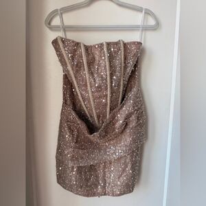 Sparkling Sequin Strapless Dress